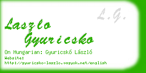 laszlo gyuricsko business card