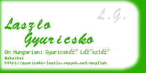 laszlo gyuricsko business card